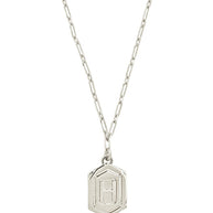 Hexagon Tag Initial Pendant Necklace