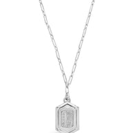 Hexagon Tag Initial Pendant Necklace