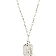 Hexagon Tag Initial Pendant Necklace