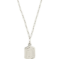 Hexagon Tag Initial Pendant Necklace