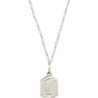 Hexagon Tag Initial Pendant Necklace