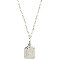 Hexagon Tag Initial Pendant Necklace