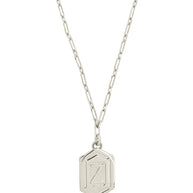 Hexagon Tag Initial Pendant Necklace