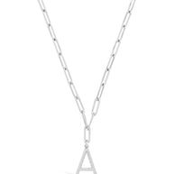 Braided Initial Pendant Necklace