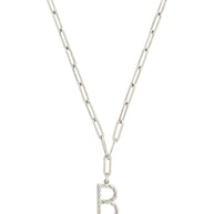 Braided Initial Pendant Necklace