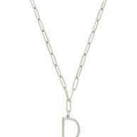 Braided Initial Pendant Necklace