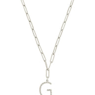 Braided Initial Pendant Necklace