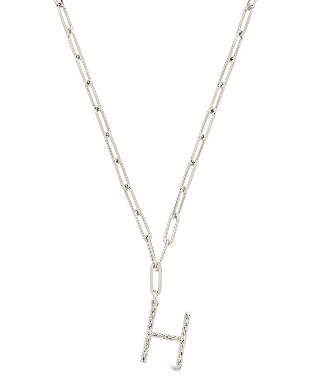 Braided Initial Pendant Necklace
