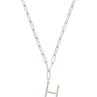 Braided Initial Pendant Necklace