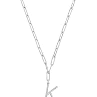 Braided Initial Pendant Necklace