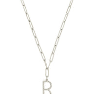 Braided Initial Pendant Necklace