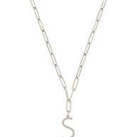 Braided Initial Pendant Necklace