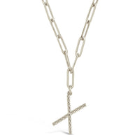 Braided Initial Pendant Necklace