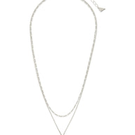 Initial Tag Layered Chain Necklace