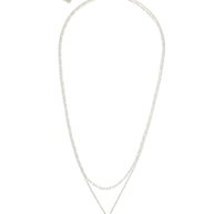 Initial Tag Layered Chain Necklace