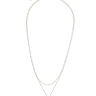 Initial Tag Layered Chain Necklace
