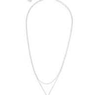 Initial Tag Layered Chain Necklace
