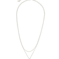 Initial Tag Layered Chain Necklace