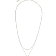 Initial Tag Layered Chain Necklace