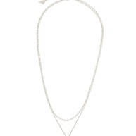 Initial Tag Layered Chain Necklace