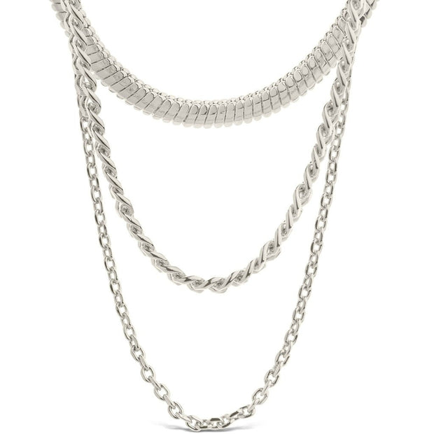 Brenna Triple Layered Chain Necklace