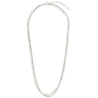 Emery Paperclip & Curb Chain Layered Necklace