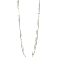 Emery Paperclip & Curb Chain Layered Necklace