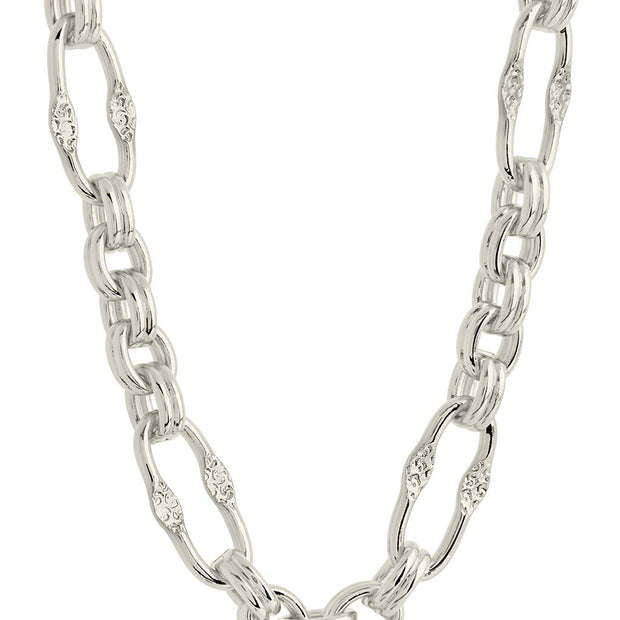 Tegan Textured Long Link Necklace