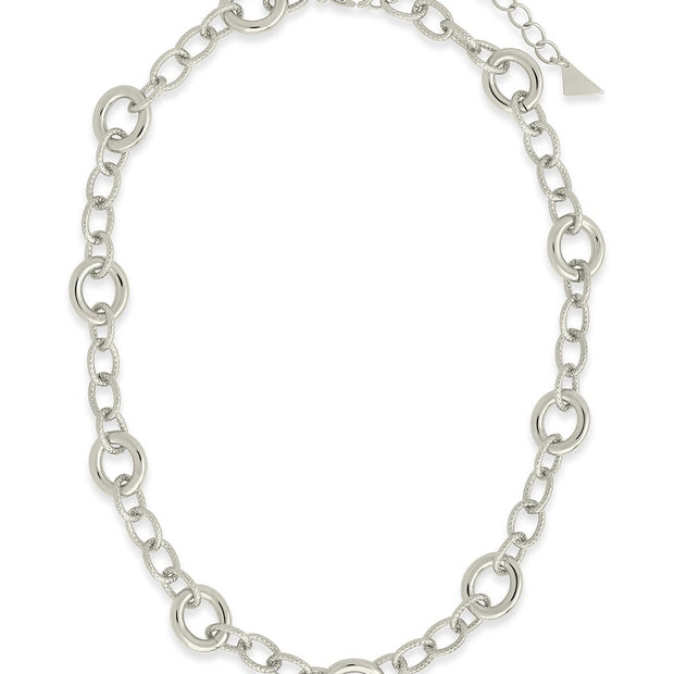 Carter Round Statement Link Necklace