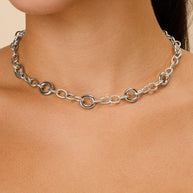 Carter Round Statement Link Necklace
