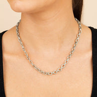 Kamora Textured Chain Link Necklace