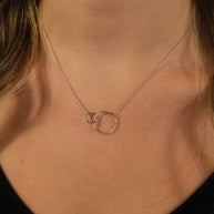 Sterling Silver Interlocking Open Circle Pendant