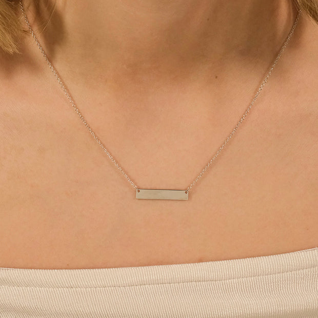 Sterling Silver Mini Bar Pendant