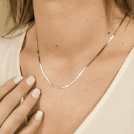 Sterling Silver Herringbone Chain