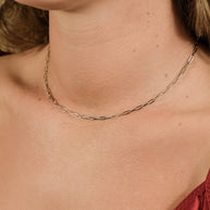 Sterling Silver Paperclip Chain Necklace
