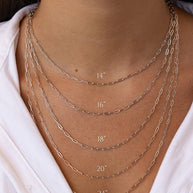 Sterling Silver Paperclip Chain Necklace