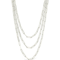 Sterling Silver Paperclip Chain Necklace