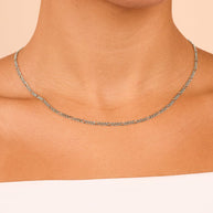 Sterling Silver Figaro Chain Necklace