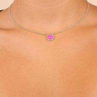 Rose Petal Pendant Necklace