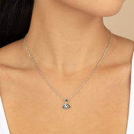 Leidy CZ & Mother of Pearl Evil Eye Pendant Necklace