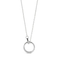 Mishel Mother of Pearl Interlocking Circles Pendant Necklace