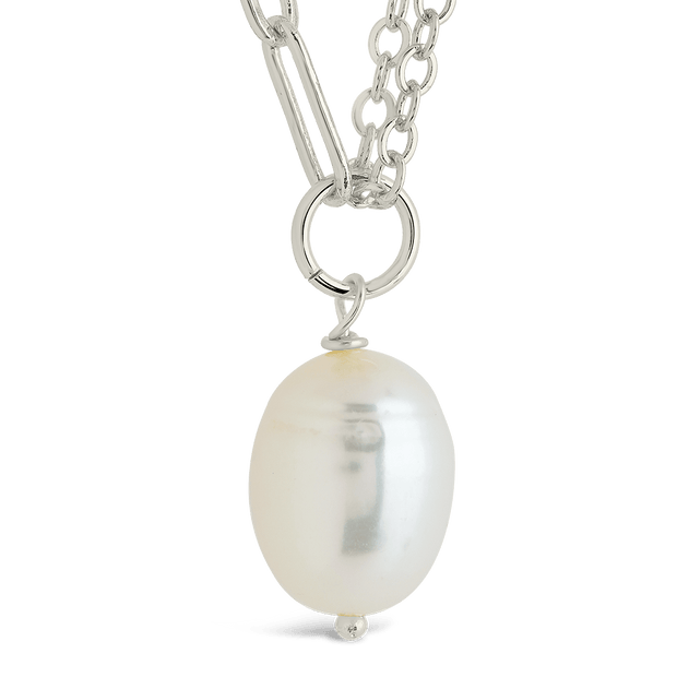 River Pearl Drop Chain Necklace