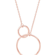 Sterling Silver Interlocking Open Circle Pendant
