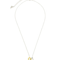 Sterling Silver Interlocking Heart Charm Necklace