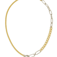 Suzanne Mixed Link Dual Tone Chain Necklace