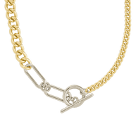 Suzanne Mixed Link Dual Tone Chain Necklace