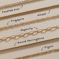 Round Herringbone Charm & Layering Necklace