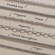 Round Herringbone Charm & Layering Necklace