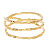 Sterling Silver Textured Multi Band Ring