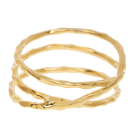 Sterling Silver Textured Multi Band Ring